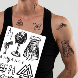 Y2K Semi-Permanent Tattoo Pack | Waterproof Plant-Based Ink | 10 Pcs
